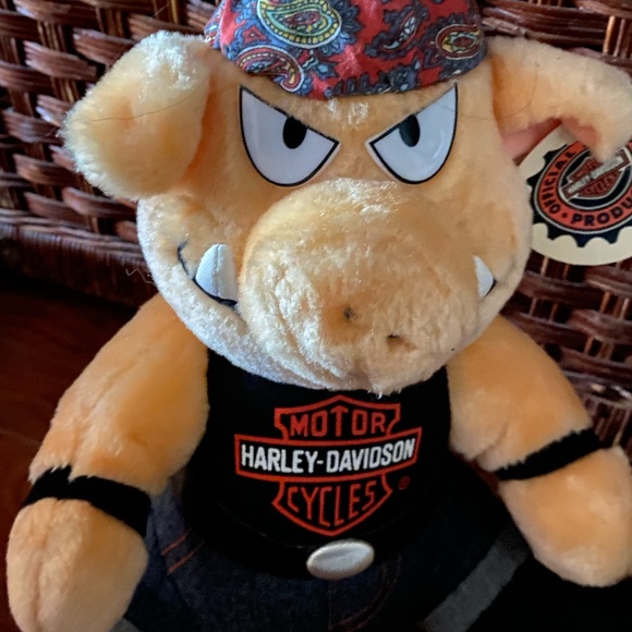 1997 Harley Davidson Plush Pig/Hog Stuffed Animal - Picture 2 of 4